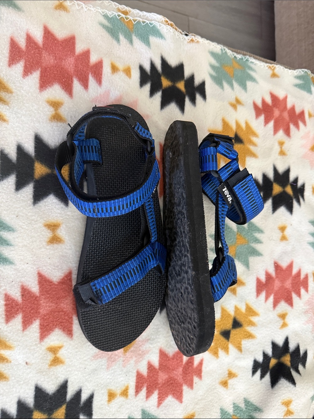 Teva/Pepsi Blue and Black Adjustable Sport Sandals